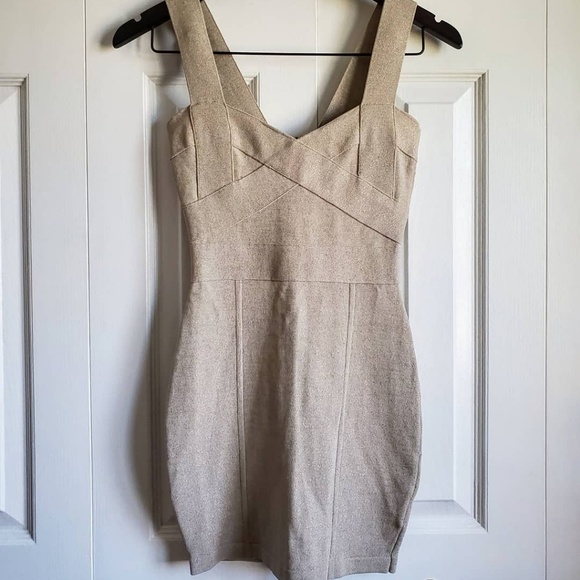 Guess by Marciano Champagne Bodycon Dress - Picture 1 of 5